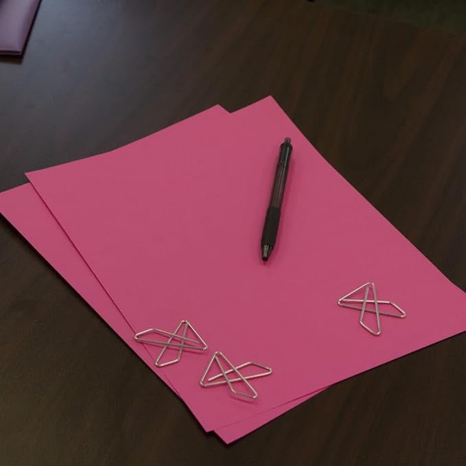 JAM PAPER Colored 24lb Paper - 90 gsm - 8.5 x 11 - Ultra Fuchsia Pink - 50 Sheets/Pack