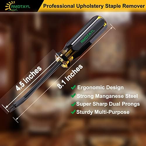 RMDTAYL Staple Remover,Heavy Duty Upholstery Staple Remover,Construction Staple Puller Tack Lifter Tool for Removing Nails,Staples,and Tacks for Carpet,Furniture,Floor,Photo Frame,Wooden