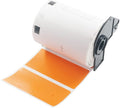 BETCKEY - Large Multi-Purpose Labels Replacement for Brother DK-1240 (4 in x 2 in), Compatible with Brother QL Label Printers [1 Rolls/600 Labels, Orange]