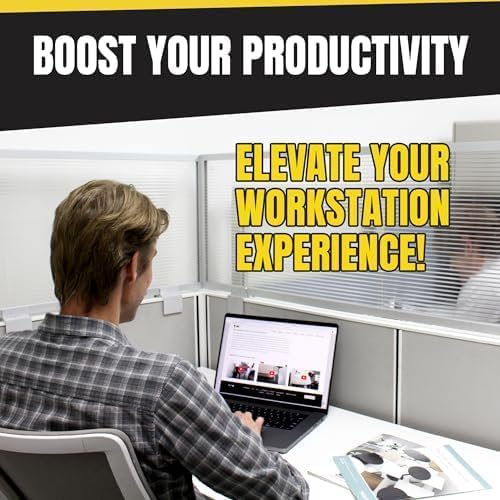 OBEX Screen Extender Polycarbonate Desk Privacy Panel & Divider for Office Cubicle, 12" x 48", Translucent
