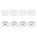 PATIKIL 50mm Desk Grommet, 8pcs Desk Cord Hole Cover Desk Cable Hole Grommet Cover Sturdy ABS Plastic Round for Cables Cabinets Desktop Equipment Wiring Organizing,Elasticity, White