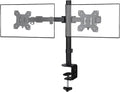 Dual Monitor Desk Mount for 13-27 Inch Screens Up to 22lbs Heavy Duty Fully Adjustable Double Arm Desk Stand Computer Monitor Arm Desk Mount with C Clamp/Grommet Base