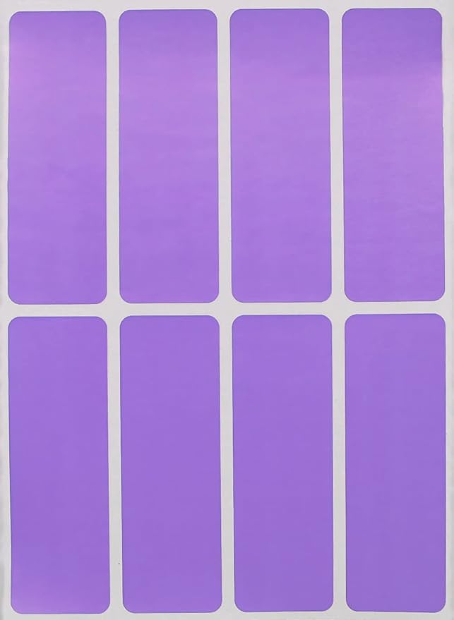 Royal Green Rectangular Stickers Color Coded Write on Labels for Organizing, Moving, & Mailing, 3x1 inch Stickers Writable Label & Tags for Home, Office, and School Projects, 120-Pack (Pastel Purple)