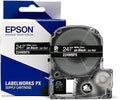 Epson LABELWORKS 224WBPX Genuine PET (Polyester) Tape Cartridge - White on Black Industrial Label Maker Tape - 1" (24MM) Wide, 30 ft