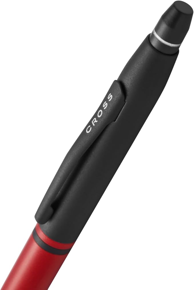 Cross Click Tuxedo Satin Metallic Red with Black Appointments Ballpoint Pen