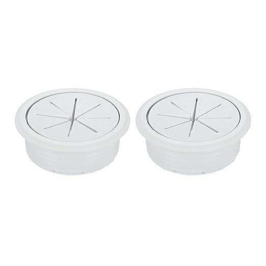 uxcell 2 Pcs Desk Grommet, 1.97 inch 50mm Desk Cable Hole Cover Wire Hole Insert for Home Office Table Cabinet Cord Organizer, Gray