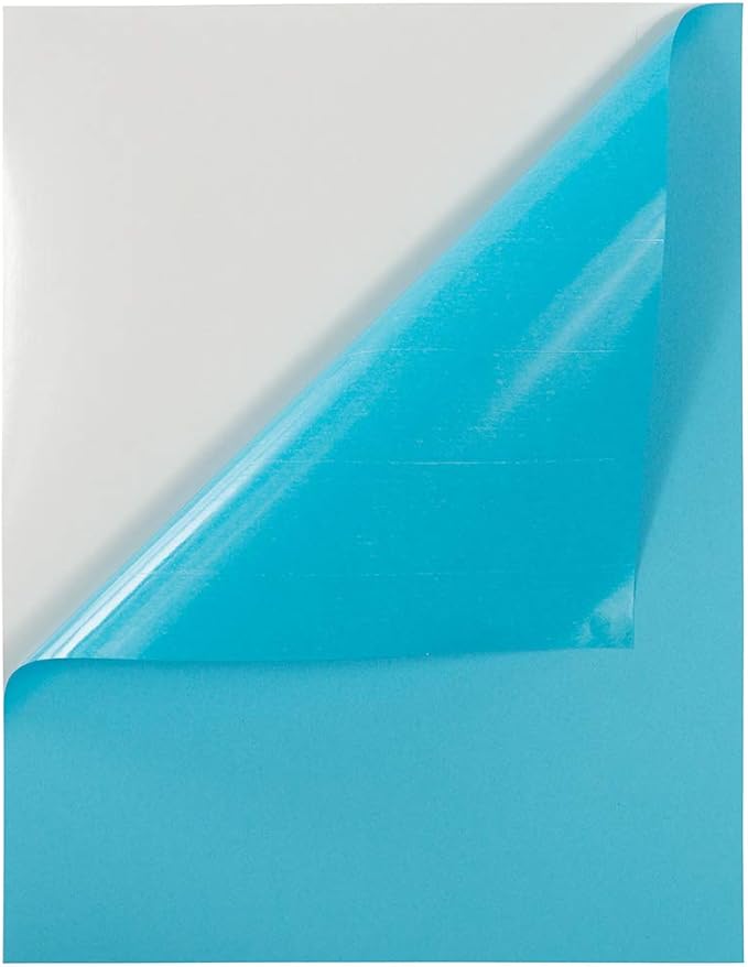 JAM PAPER Full Sheet Shipping Labels - Printable Sticker Paper - 8 1/2 x 11 - Blue - 10 Full Pages/Pack