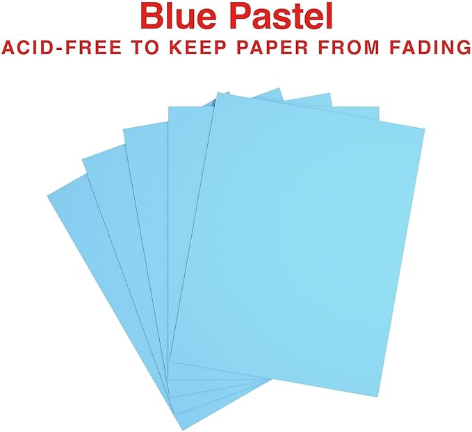 Staples Pastel Recycled Color Copy Paper - 8.5x11, Blue, 20 lbs, 500 Sheets, Acid-Free, Environmentally Friendly