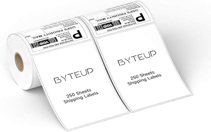 4x6 Direct Thermal Labels for Shipping, Roll Commercial Grade Permanent Adhesive, Compatible with Thermal Printers for Packages and Mail (250/Roll,2Rolls, 4" x 6"),Doesn't Compatible with Dymo