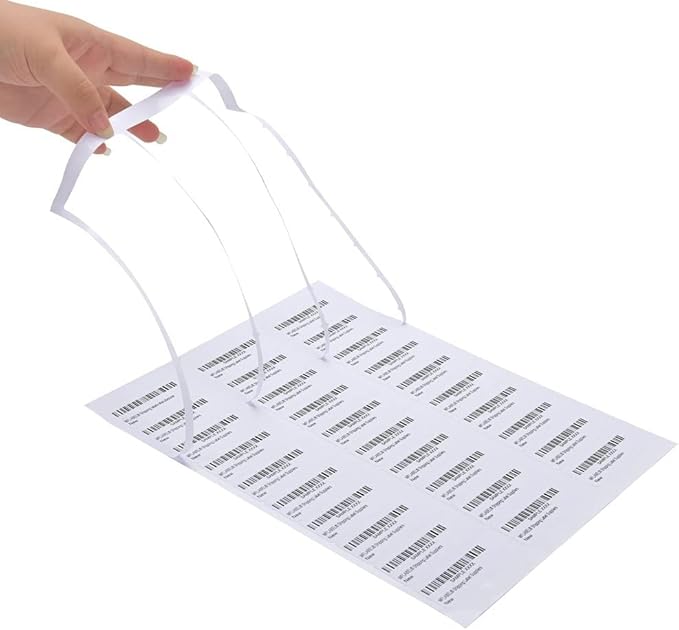 100 Sheets 30 UP 1" x2-5/8 Shipping Labels 3000 Pcs FBA Label Stickers for Laser/Inkjet Printers, White Blank Sticker Name Tags, 30 per Page