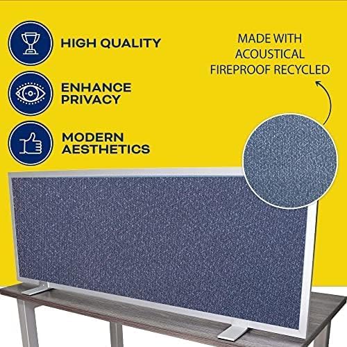 OBEX Acoustical Free Standing Privacy Screen, Cubicle Accessories Desk Privacy Panel, Desk Dividers for Office, Office Furniture Partitions Portable Sound Proof Dividers, 24" x 30", Graphite