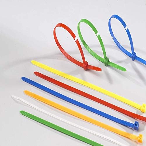 4 Inch Zip Ties (100 Pieces) 18lb Strength, Nylon Cable Wire Ties (Red)