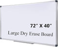 72 x 40 Inch Large Magnetic Whiteboard for Wall - Anti-Ghosting Dry Erase Board for Office Collaboration, Classroom Teaching & Agile Management - Silver Aluminum Frame (6 x 3.3 Ft)
