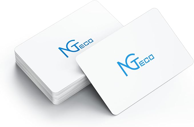 NGTeco Smart Time Card PVC Employee ID Card MB1, MB2, TC1, TC2, TC3, TC7 Time Clocks, Waterproof & Durable, 10 PCS