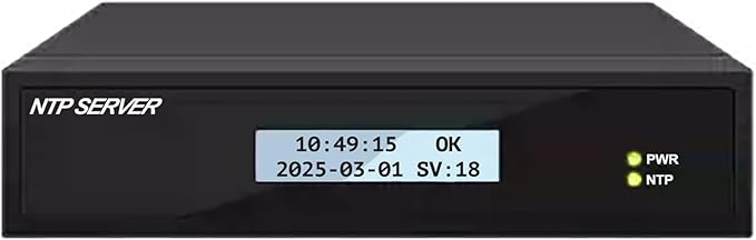 GPS NTP Network Time Server with Dual Ethernet Ports,Supports AC/POE Power,Accurate Time Sync for Network Devices.