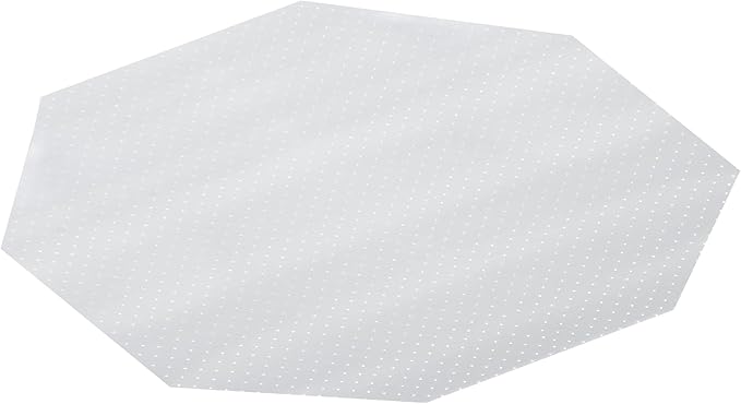 DESKU - Octagon Gaming Chair Mat, Computer and Office Chair Mat for Carpet, Clear, 46 Inches x 49.5 Inches, Made in The USA
