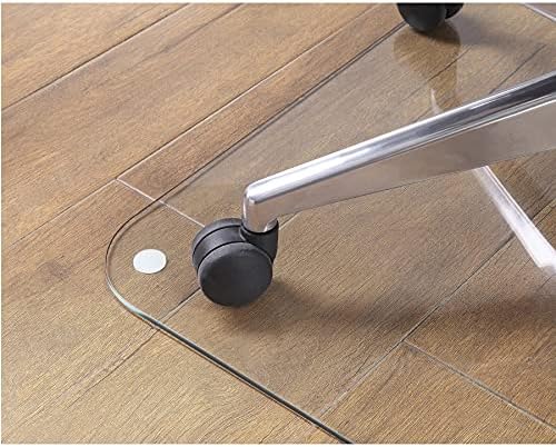 Lorell Tempered Glass Chairmat, 48" Width x 60" Depth x 0.25" Thickness, Clear, 1 Each