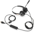 510D USB Computer Headset, Telephone Operator Headphone with Adjustable Microphone, Noise Cancelling USB Earphone for Call Center, Office, Soft Memory Foam Ear Cushion, Durable Met