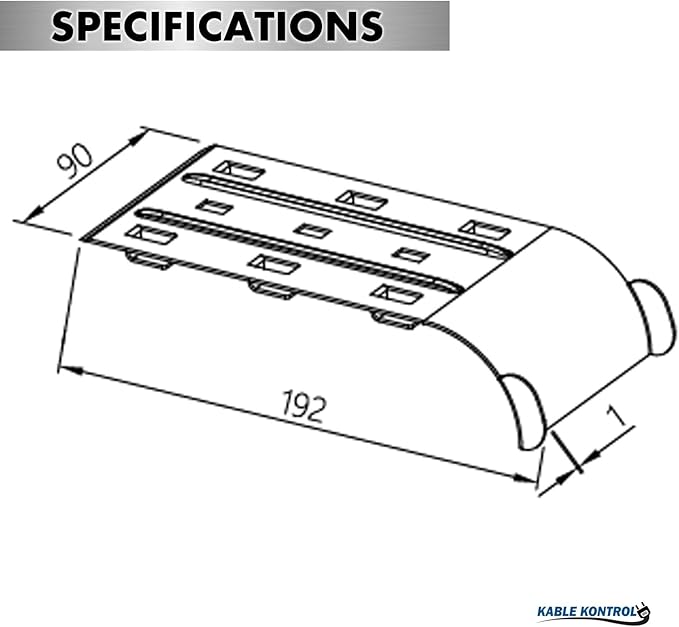 Kable Kontrol Water Fall Cable Guider – Tray Dividing & Cable Routing - Wire Mesh Tray Cable Management Rack Cable Basket, 304 Stainless Steel NEC Approved for Network, Fiber Optic, Cabling Accessory