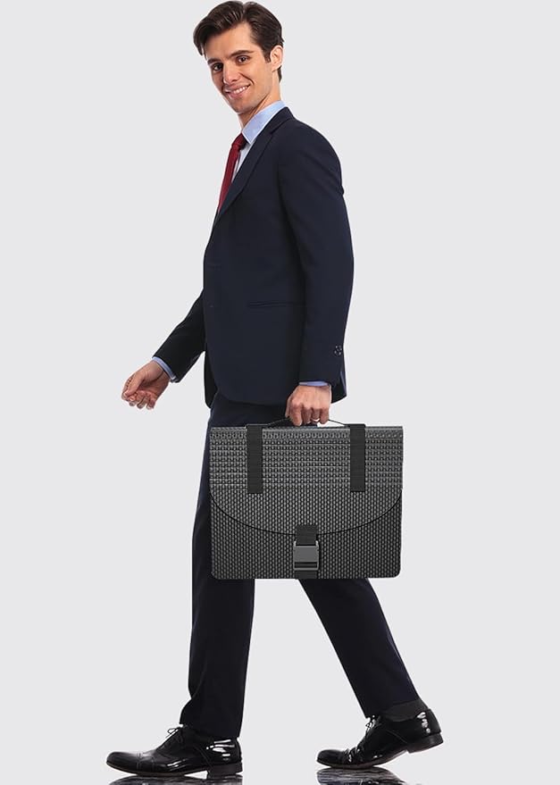 Expanding File Folders with Handle,Accordion File Organizer 13 Expandable Pockets,Portable Filing Box,Adjustable Support Strap,Colored Tabs,Paper Document Organizer,A4/Letter Size Diamond