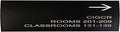 Altavista Signs - Office Sign Holder v60 mm x 16" Black– Wall/Door Mount Nameplate