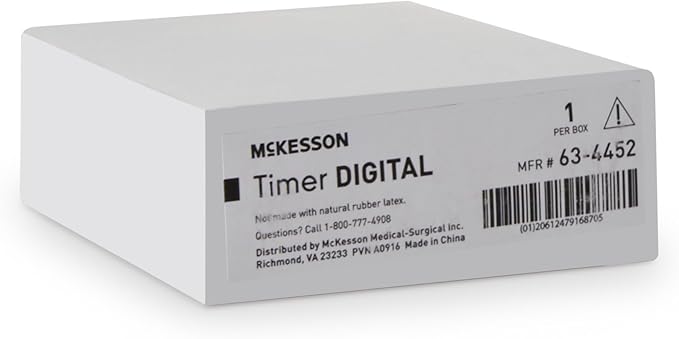 McKesson Digital Timer for Kitchen, Cooking, Classroom - Count Up/Down to 100 Min with Alarm Timer, Magnetic Timer, 2 3/4 in x 2 3/4 in, 1 Count