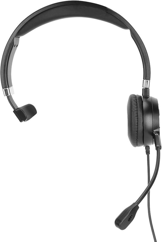Shurzmotic H2000 USB ENC Business Headset, USB Computer Headphone with Mic, Wired Noise Canceling PC Headset for Office Call Center, Single Ear Lightweight Headphone with Volume Adjustment an
