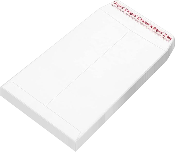 Xxcxpark 250 PCS 9x12 inches Security Catalog Envelopes Printable Self Seal Envelopes, Anti Tear White Kraft Envelopes for Invitation Cards, Pictures, Photos, Documents
