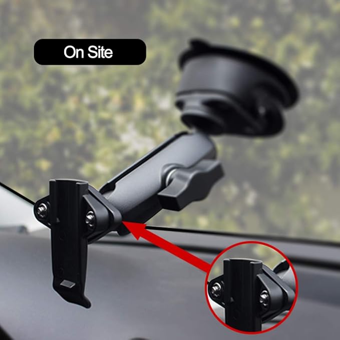 Strg 1'' Ball Mount with Aluminum Alloy Diamond Plate, Universal Electronic Device Mounting Ball Base with AMPS Holes Compatible with RAM 1" B Size Ball Double Socket Arms from Arkon, iBolt, Tackform