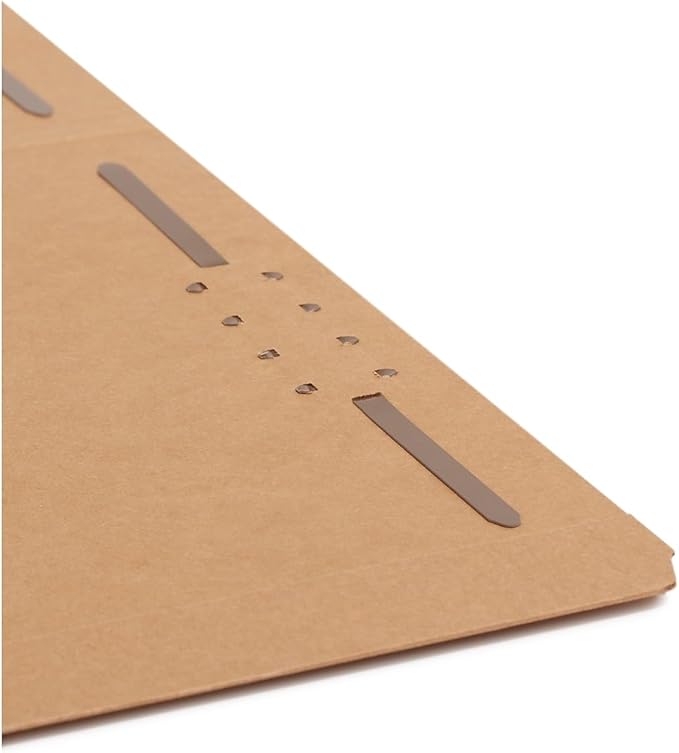 Smead Fastener File Folder, 2 Fasteners, Reinforced Straight-Cut Tab, Letter Size, Kraft, 50 per Box (14813), Brown