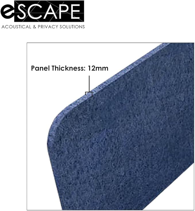 Escape 12" Freestanding Desk Divider | Eco-Friendly Acoustic Privacy Screen | Noise Reducing Desk Partition | 59" Wide | Emerald Green