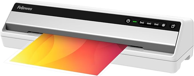 Fellowes Saturn 125 Thermal Laminator Machine for Home or Office with Pouch Starter Kit, 12.5 inch, Fast Warm-Up, Jam-Free Design (5736601)