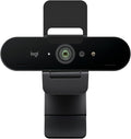 Logitech Brio 4K Webcam, Video Calling, Noise-Cancelling mic, HD Auto Light Correction, Wide Field of View, Windows Hello Works with Microsoft Teams, Zoom, Google Meet, PC/Mac/Laptop/MacBook/Tablet