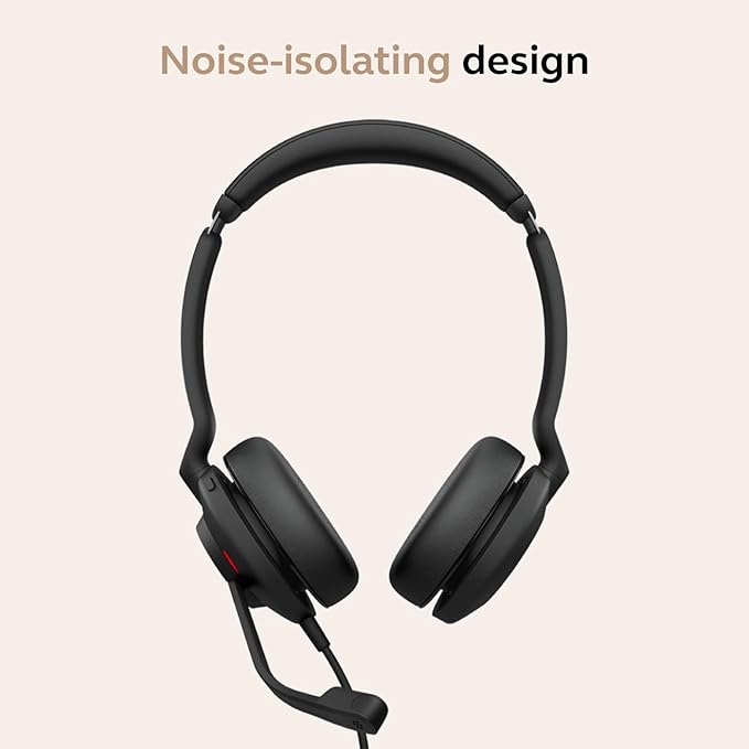 Jabra Evolve2 30 SE (2025 Version) Wired Dual-Ear Headset with Microphone for Work – Computer Headset - New USB-A and USB-C Cable - Works with All Online Meeting Platforms - Black