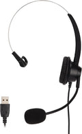 ChuyTrading H360D USB Single Ear Business Headset, USB Monaural Headset with Noise Cancelling Microphone, Lightweight Comfortable Design for Call Centers, Telemarketing, Customer Service, Onli