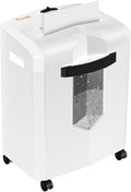 Bonsaii C266-B Micro Cut Shredder, Easy-Carry Handle, 12-Sheet, P-4 Security, 60 Min Continuous, CD/Credit Card, Jam-Proof, 4.2 Gal Bin, Ideal for Home Office Use, White/Gray