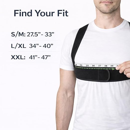 Posture Corrector for Women and Men - Lightweight Upper Back Brace Posture Corrector for Neck Shoulder & Back Pain Relief Under Clothes - Invisible Shoulder Support Brace Improve Posture Correct Hunchback Slouching