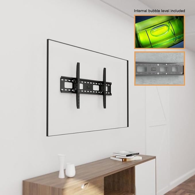Ultra Slim Flat TV Wall Mount Bracket for Samsung - 55” Class CU7000 Crystal UHD 4K UHD Smart Tizen TV - UN55CU7000FXZA - Low 1.4" Profile Design, Heavy Duty Steel, Flush to Wall, Simple Install