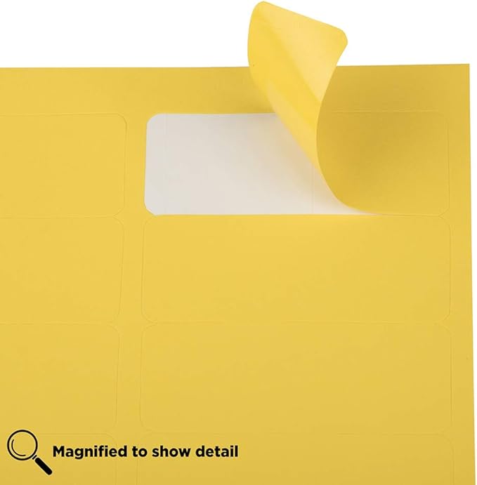 JAM PAPER Return Address Labels - Standard Mailing - 1 x 2 5/8 - Yellow - 120 Shipping Labels/Pack
