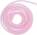 Cable Protector Animal Proof Wire Repair, Pink Cord Protector for Pets Headphone Saver Spiral Cable Wrap Strain Relief, Cord Sleeve for Phone Cable USB Date Cable