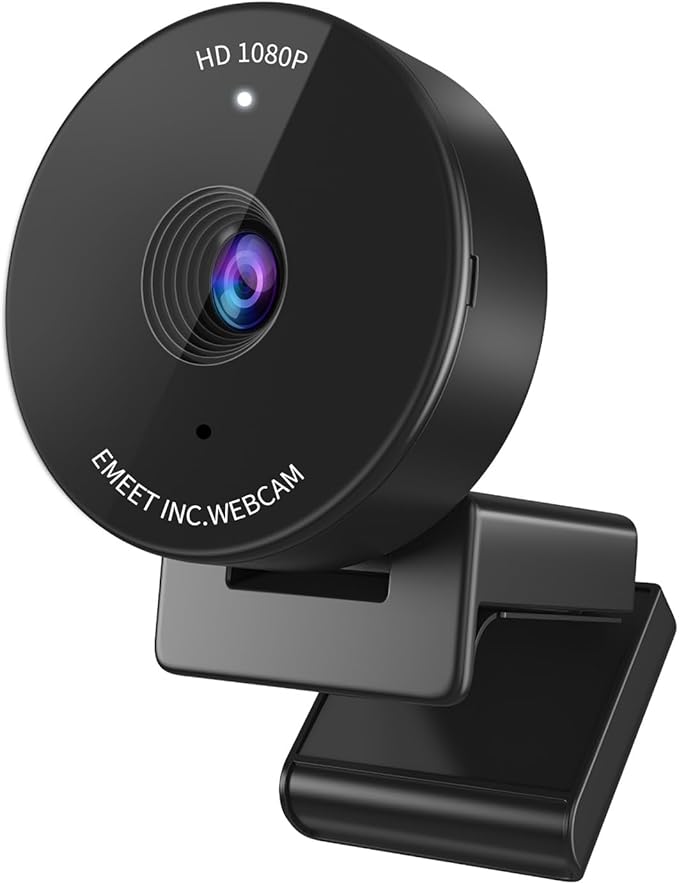 EMEET C950 1080P Webcam - USB Webcam with Microphone & Physical Privacy Cover, Noise-Canceling Mic, Auto Light Correction, Fixed Focus, Ultra Web Cam w/ 70°View for Meeting/Online Classes/Zoom/YouTube