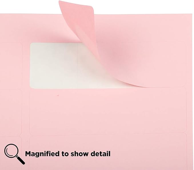 JAM PAPER Shipping Address Labels - Rectangular - 1 1/3 x 4 - Baby Pink Pastel - 126/Pack