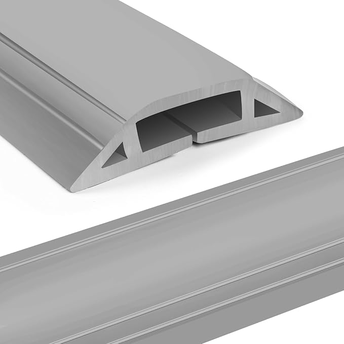 Eapele Floor Cord Cover 6.5ft Cord Covers for Wires on Floor, Heavy Duty Extension Cord Cover, Rubber Floor Cable Cover, Prevent Trip Hazard for Sidewalk Home Office Outdoor or Indoor Settings (Beige)