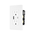 15AMP GFCI Outlet with 4.8A/24W Type A & Type C USB Charging Ports, Self-Test, LED Indicator, Tamper Resistant, GFCI Receptacle Outlet, Screwless Wall Plate Include, ETL Listed, White