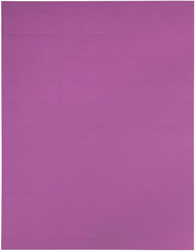 JAM PAPER Return Address Labels - Standard Mailing - 1 x 2 5/8 - Violet - 120 Shipping Labels/Pack