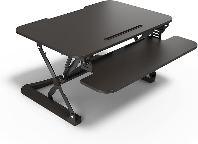 Union & Scale Staples Flexfit 35-inch Adjustable Desk Riser, Black, 2/Pack (UN50710-CCVS)