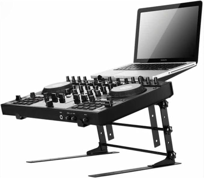 STRONG HOLD SH-LS27 Controller Stand, DJ Laptop Stand Height Adjustable Width Adjustable