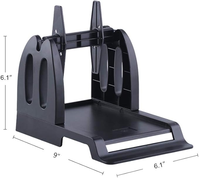 Thermal Label Holder for Rolls and Fan-Fold Labels Great for Desktop Thermal Printers Label Holder Black