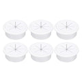 uxcell 6 Pcs Desk Grommet, 2.09 inch 53mm Desk Cable Hole Cover Wire Hole Insert for Home Office Table Cabinet Cord Organizer, White