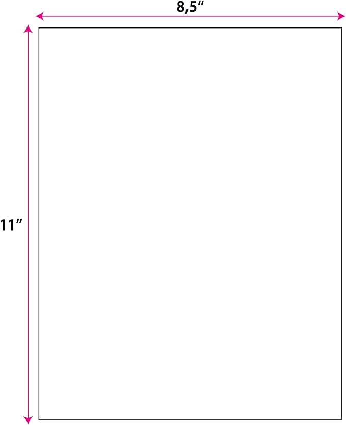 Cover up Blockout Full Sheet Labels Shipping Mailing Back Block Stickers Cover Old Barcodes & Addresses – Laser & Inkjet Printable – Bulk Pack High-Opacity (100, 8.5x11)